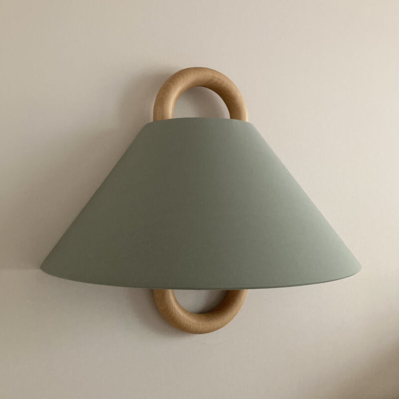 Sconce Light Fixture Wooden Frame Cloth Shade E12 Socket Flexible Install for Bedroom Living Room Hallway Apartment Home | Thomler