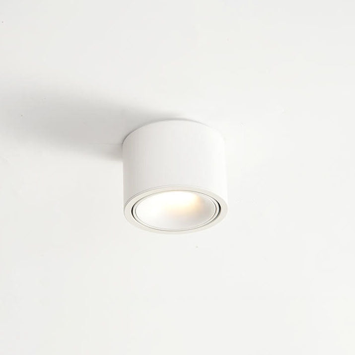Low-Profile Aluminum LED Ceiling Fixture 3.7 Inch Round 12W Contemporary Overhead Lighting Hallway