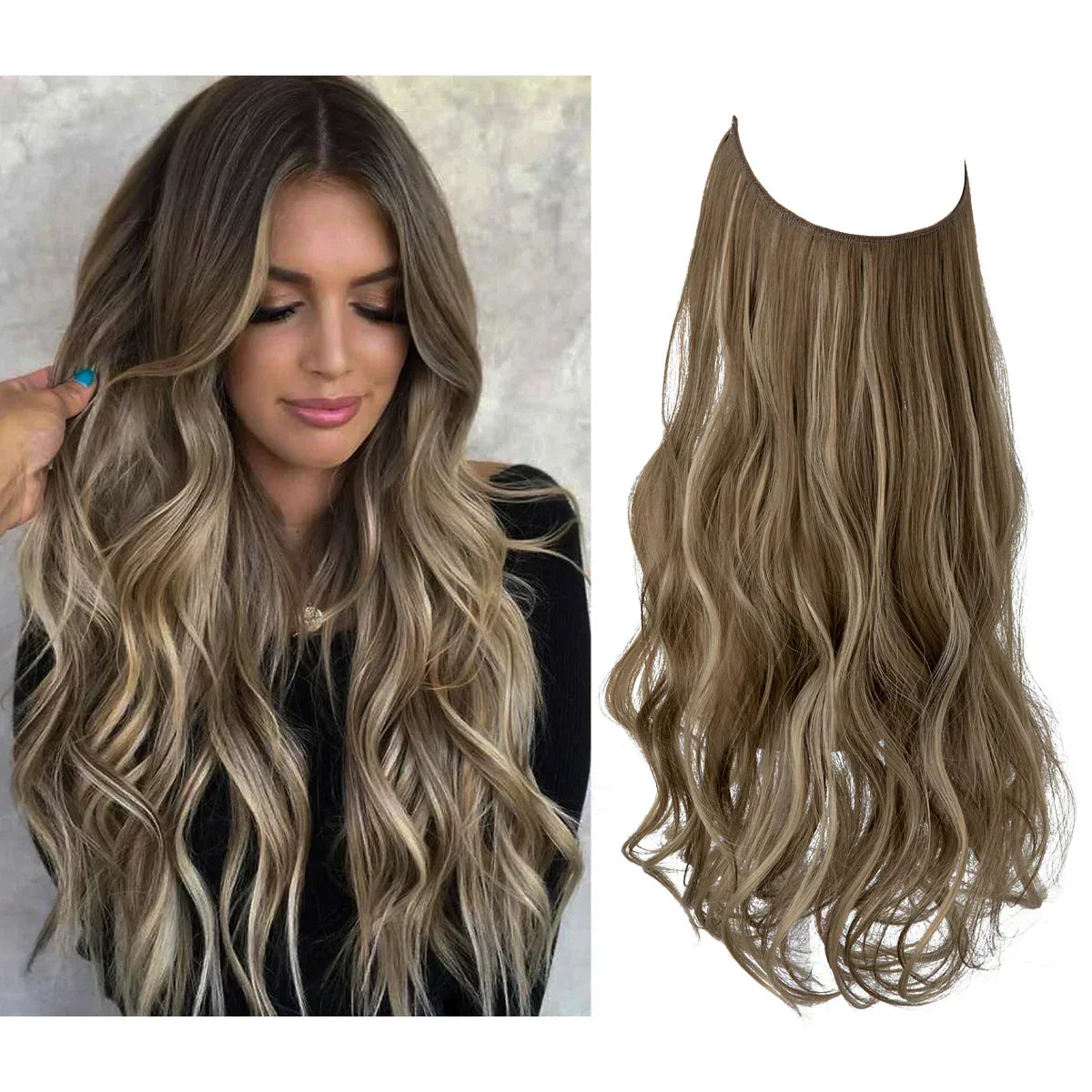 Clip-In Hair Extensions for Volume & Length – 14, 16 & 18 in – 17 Color Blends