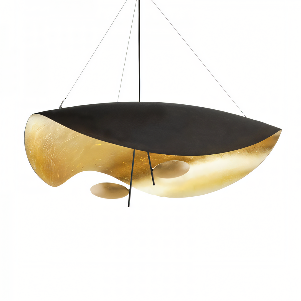 Modern LED Overhead Fixture 17W Metal Hanging Light Black White Gold for Kitchen Dining Room Bedroom Ceiling Mounted | Thomler