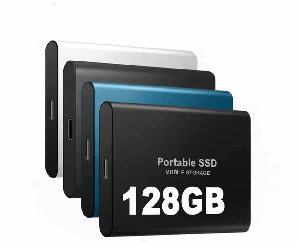 Solid-State Drive USB-C 128GB Storage Device for Laptops Phones Tablets Android Apple Windows Cross-Platform Compatible Ultra-Slim Backup So | Thomler