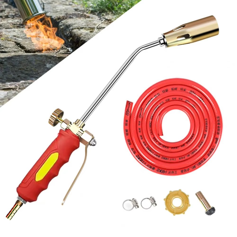 Propaan onkruidbrander met regelventiel, hendel van 60 cm en slang van 3 meter