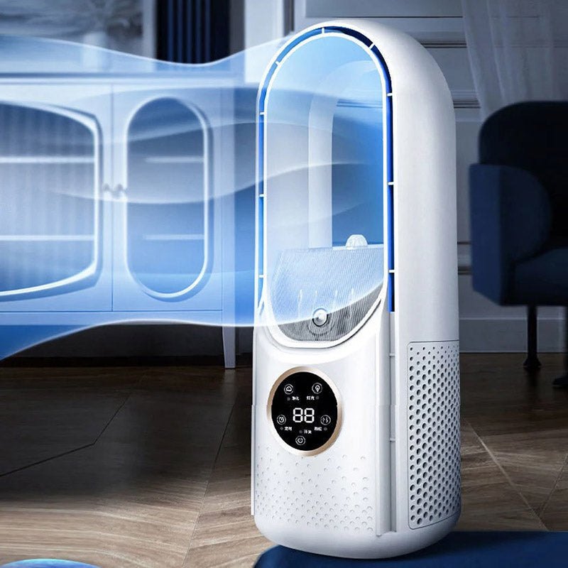 Persönlicher USB-betriebener 12-Zoll-Tisch-Verdunstungskühler, tragbarer Ventilator mit 6 Geschwindigkeitsstufen und Fernbedienung für Schlafzimmer, Büro, Wohnheim und kleine Räume