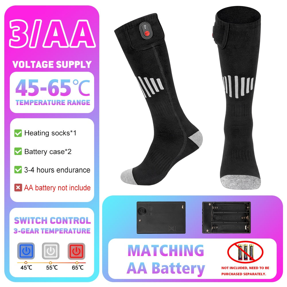 Self-Heating Cotton Socks with Built-In Thermal Technology for Winter Warmth & All-Day Comfort