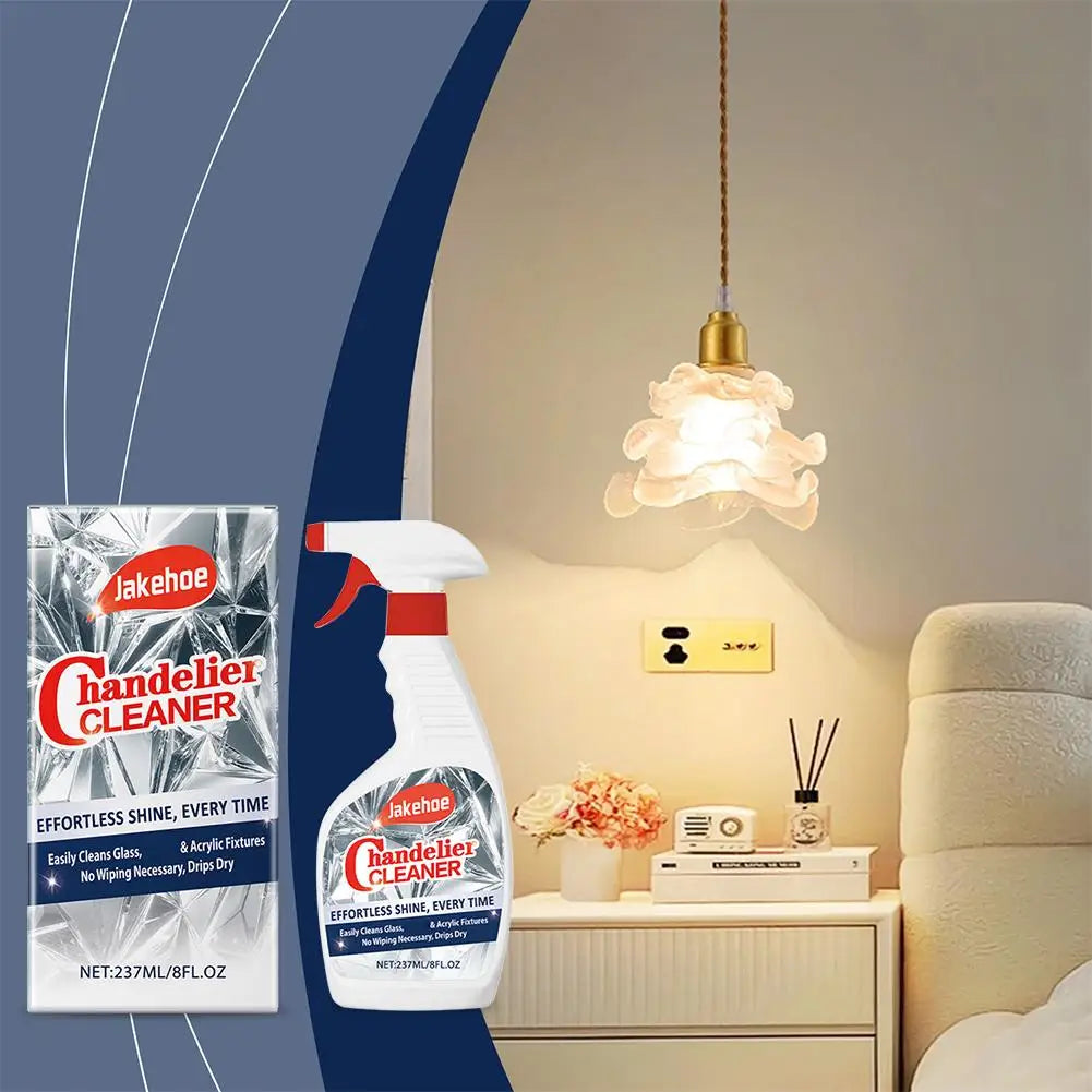 Kristallen kroonluchterreinigerspray 236 ml streeploze formule voor glazen verlichting, spiegels en reflecterende oppervlakken huishoudelijke verzorging | Thomler