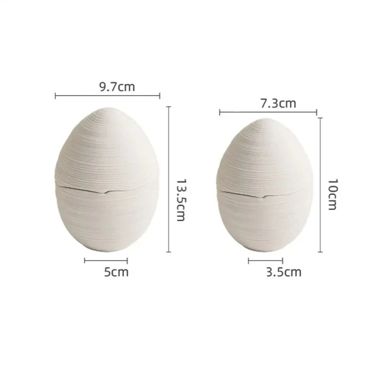 Ceramic Serving Bowl Egg-Shaped Design for Soup Salad Fruit Dessert Modern Minimalist Kitchen Dining Table Decor Dishwasher Safe | Thomler