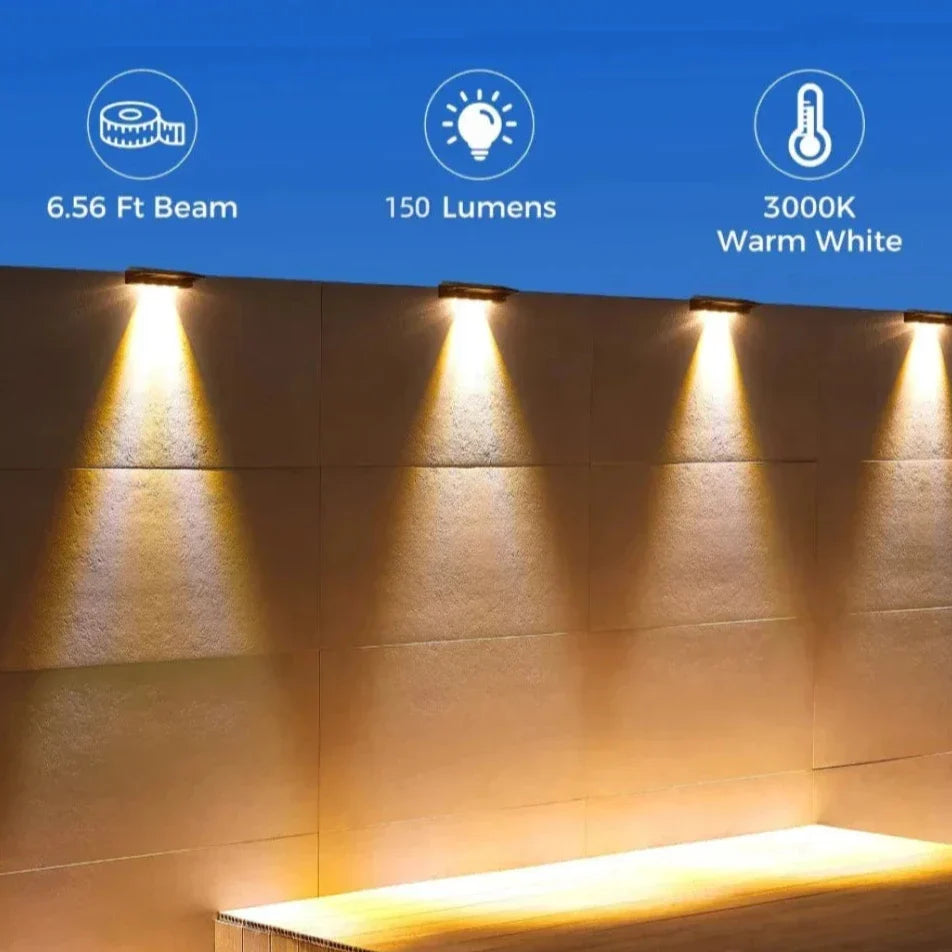 Outdoor Garden Pathway Lights Solar Powered 2-Pack with Dusk-to-Dawn Sensor Waterproof IP44 Dimmable LED Landscape Accent Lighting for Patio | Thomler