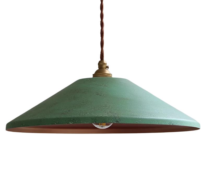 Iron Overhead Fixture 14-Inch Shade Blue Adjustable Drop Height E27 Socket Dining Counter Island Task Lighting Modern Vintage Warehouse Farm | Thomler