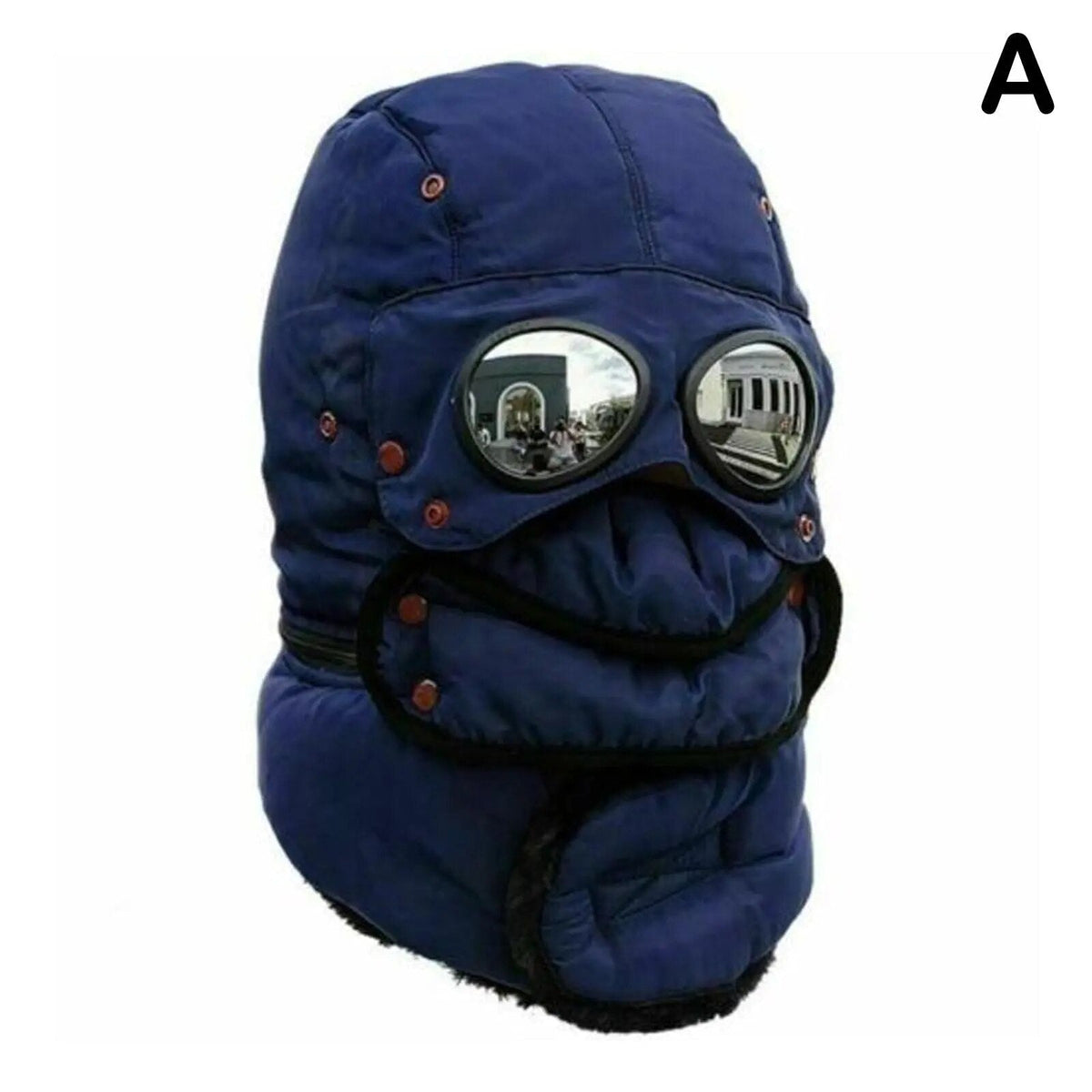 Insulated Winter Beanie with Integrated Face Shield for Cold Weather Protection