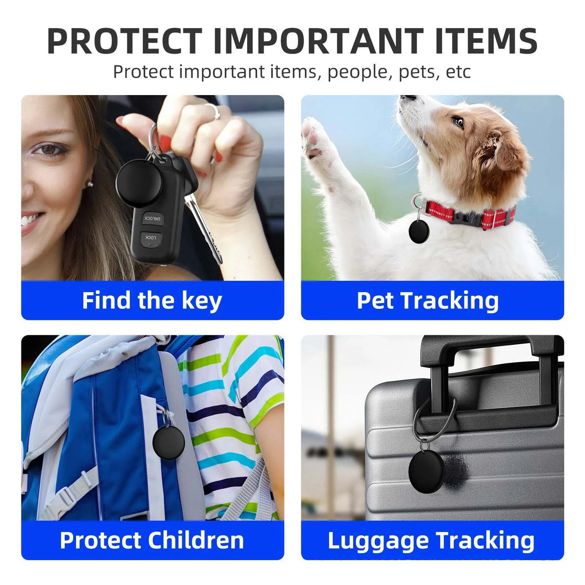 Pet Location Tracker Collar for Dogs & Cats with Android Network Connectivity and Reflective Safety Band