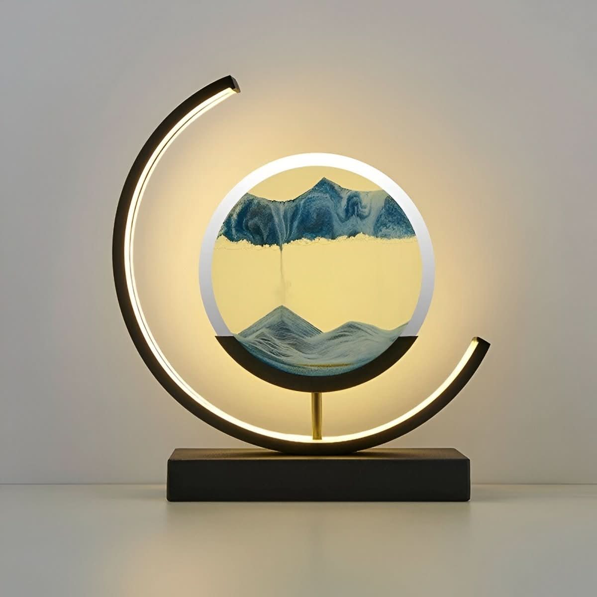 Metal Motion Sand Lamp 10 Inch with 3 Adjustable Light Colors for Bedroom Living Room Office Meditation Relaxation Decor LED Ambient Lightin | Thomler