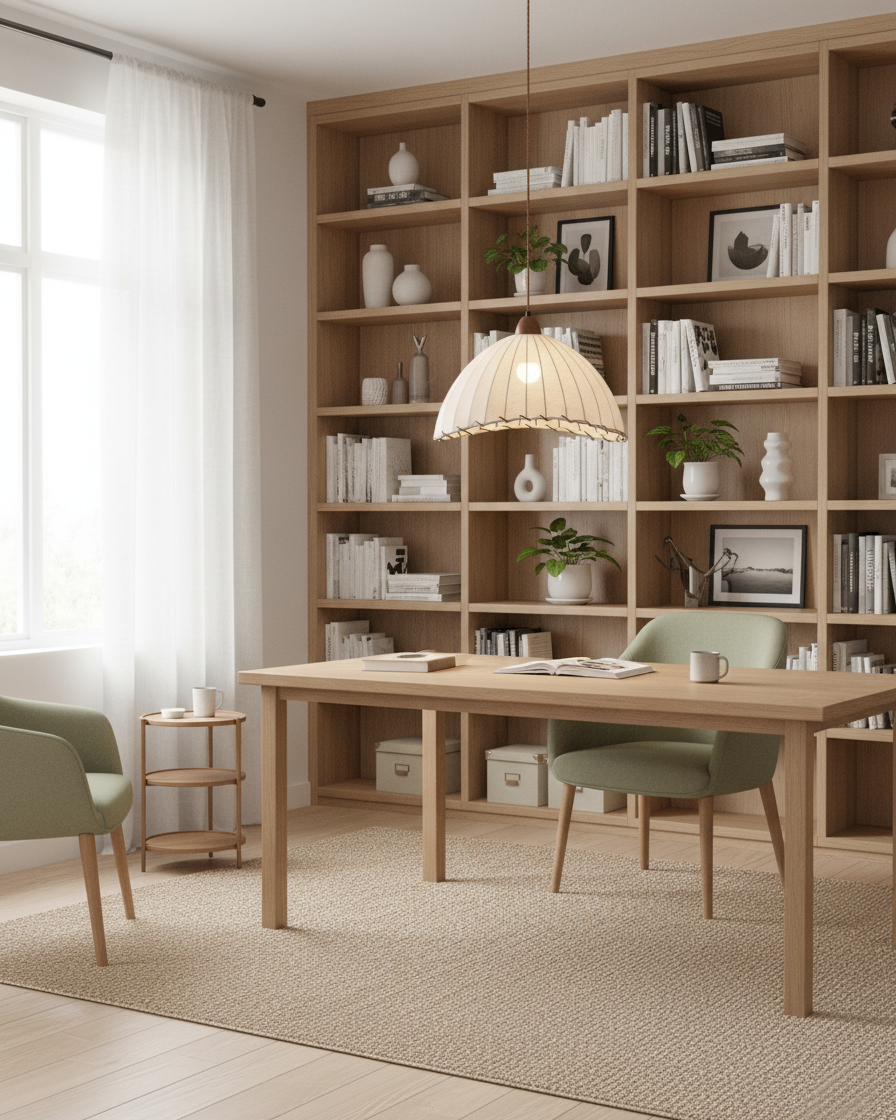 Stoffen koepelplafondlamp wit 14 inch geribbelde schulprand hanglamp voor eetkamer slaapkamer verstelbare hoogte vintage modern E26 fitting | Thomler