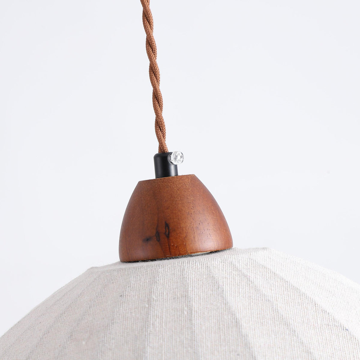 Stoffen koepelplafondlamp wit 14 inch geribbelde schulprand hanglamp voor eetkamer slaapkamer verstelbare hoogte vintage modern E26 fitting | Thomler