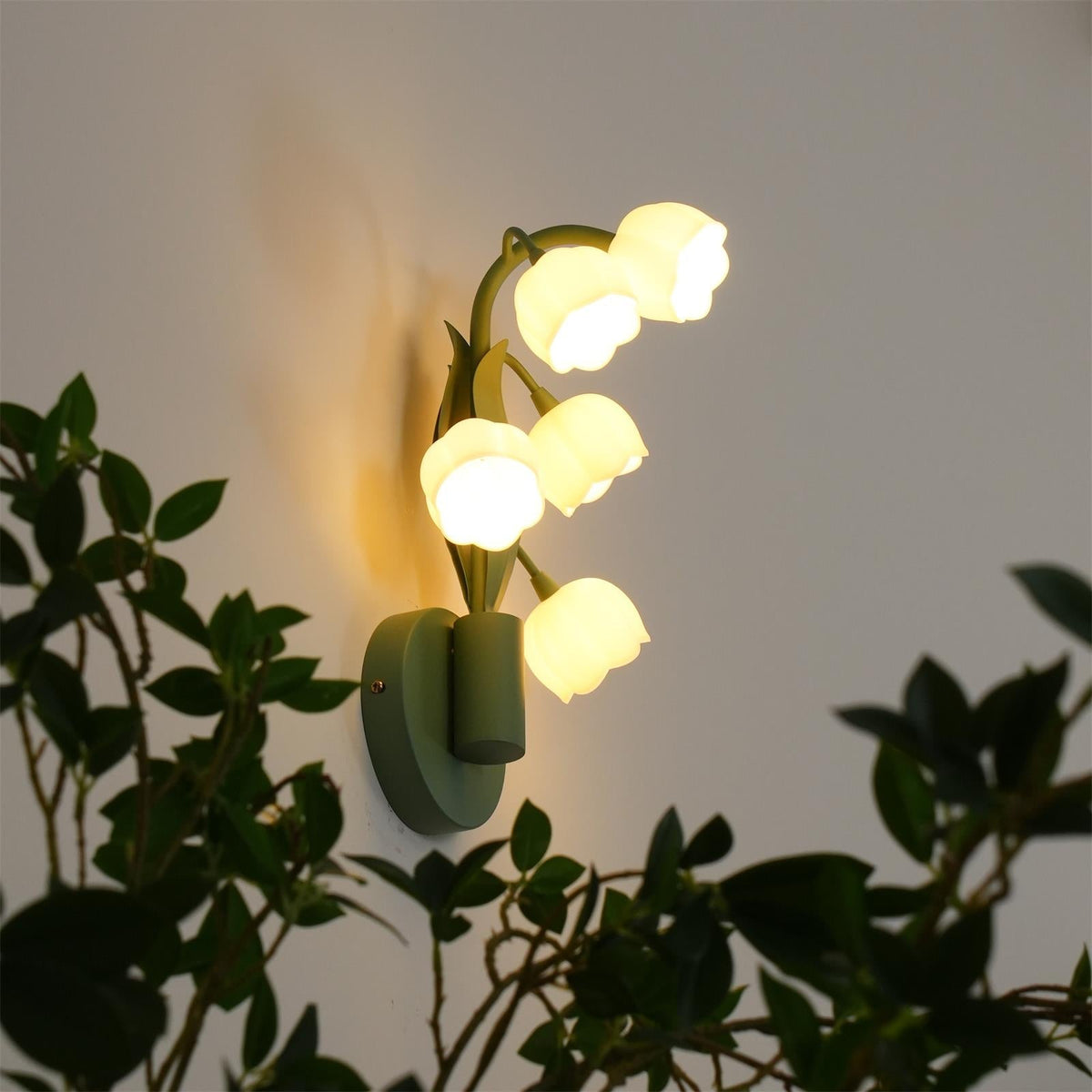 Orchid-Inspired Decorative Sconce with Adjustable Color Lighting for Bedroom Living Room Bathroom Modern Nature Accent Wall Mount Metal Fixt | Thomler
