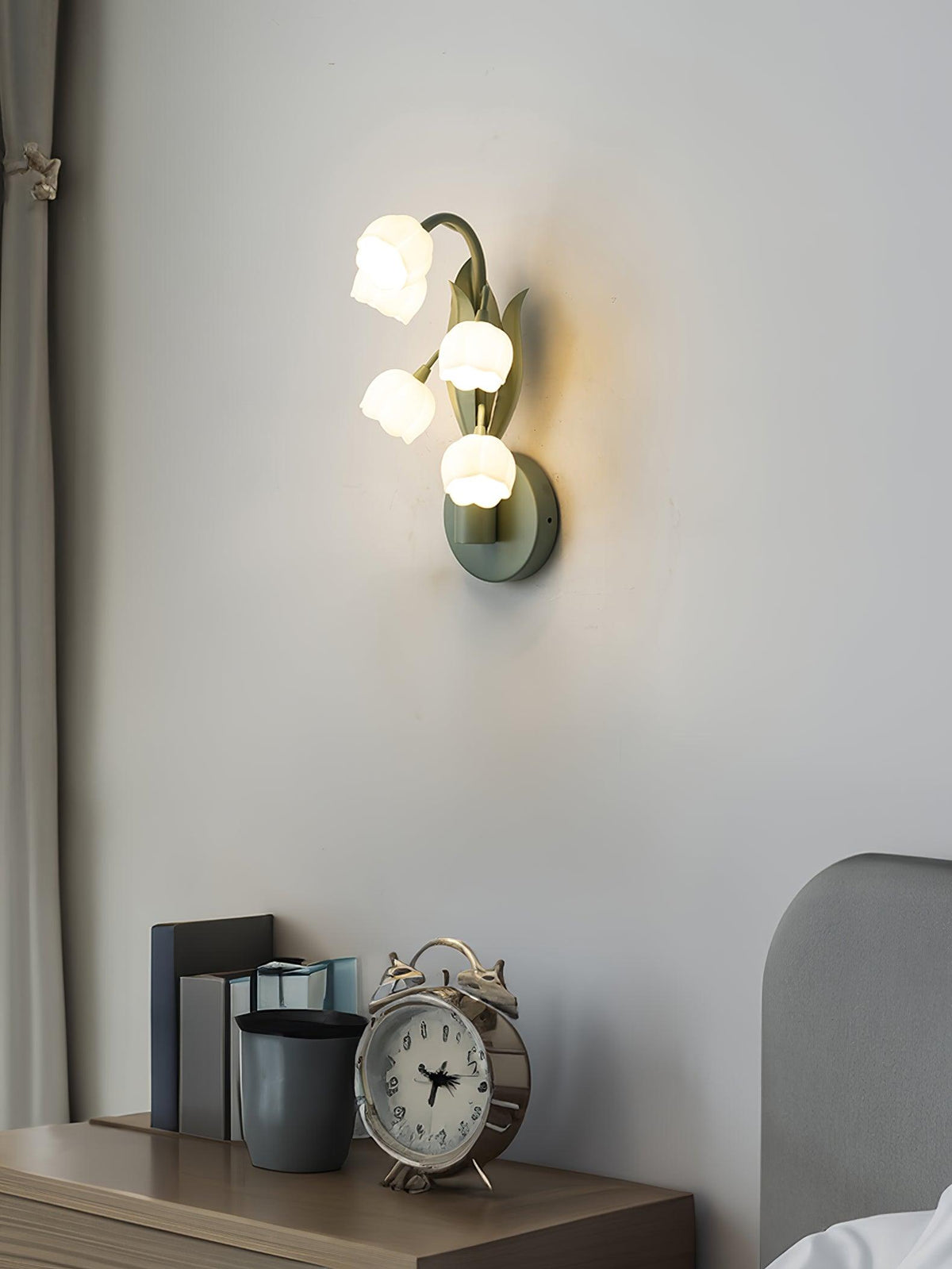 Orchid-Inspired Decorative Sconce with Adjustable Color Lighting for Bedroom Living Room Bathroom Modern Nature Accent Wall Mount Metal Fixt | Thomler