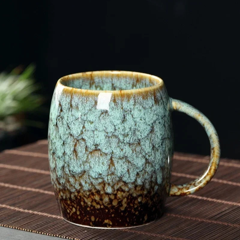 Handcrafted Stoneware Coffee Mug with Artisan Glaze – Heat-Retaining Cup for Tea, Cocoa, Hot Beverages – Kitchen Drinkware for Home, Office | Thomler