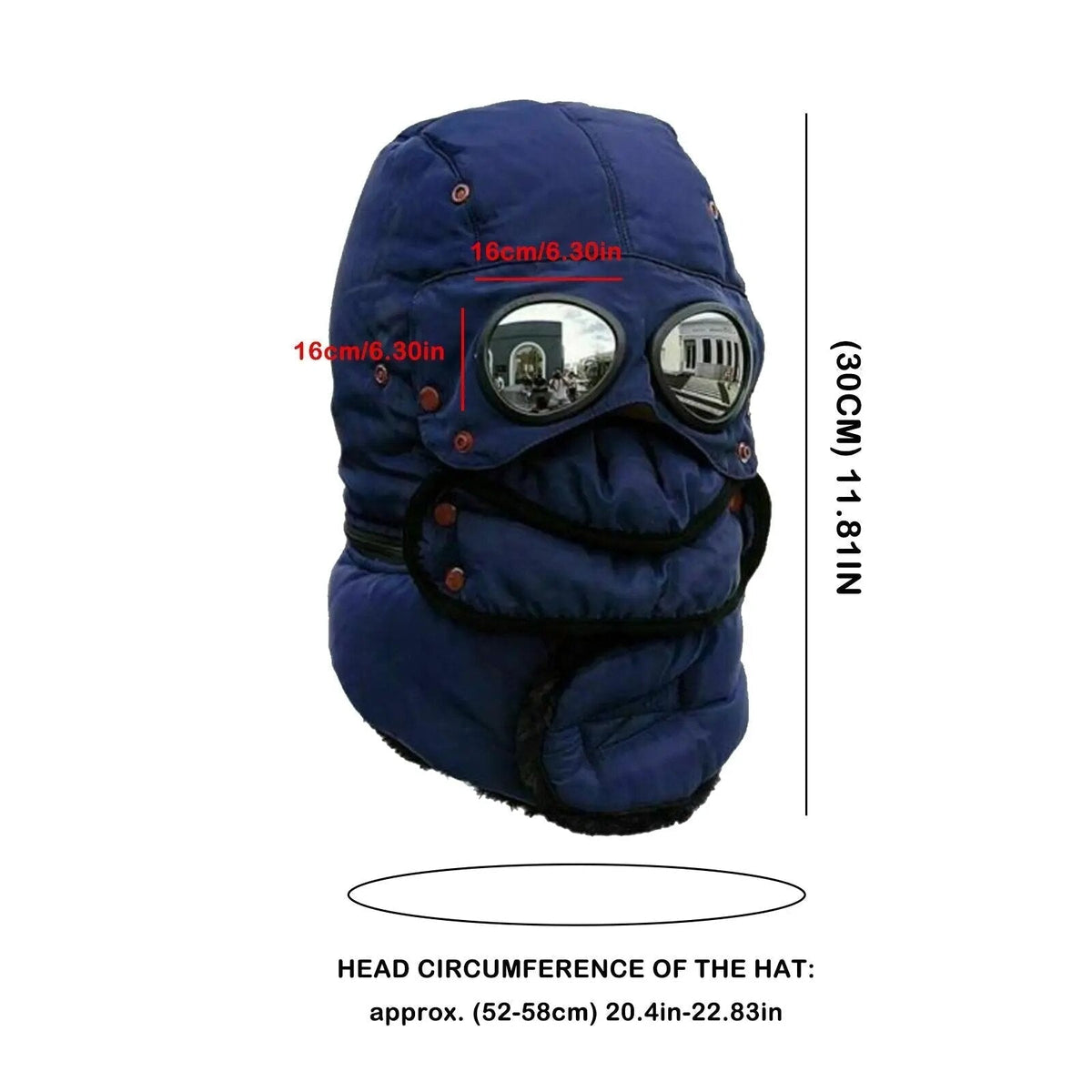 Insulated Winter Beanie with Integrated Face Shield for Cold Weather Protection