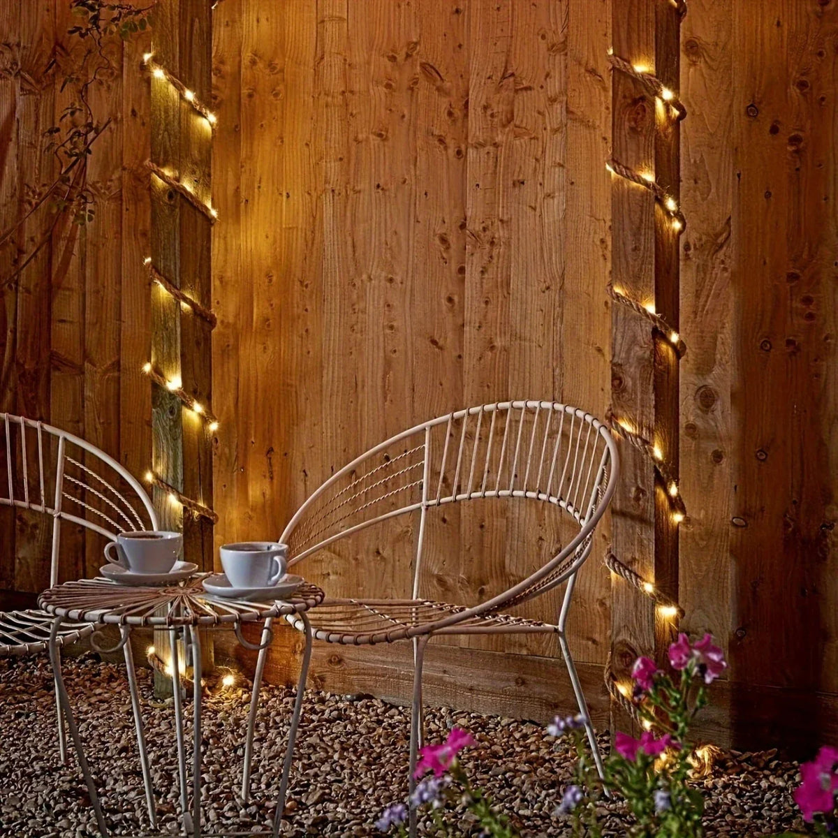 Solar LED String Lights 16 ft Hemp Rope 100 Bulbs 8-Color Modes Outdoor Garden Patio Deck Waterproof Auto On/Off for Backyard Party Wedding | Thomler