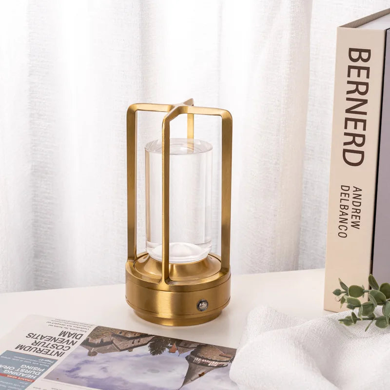 Rechargeable LED Accent Lamp 7-Inch Crystal-Style Cordless Design 3 Light Modes Portable Nightstand Bedroom Living Room Desk Decorative Ligh | Thomler