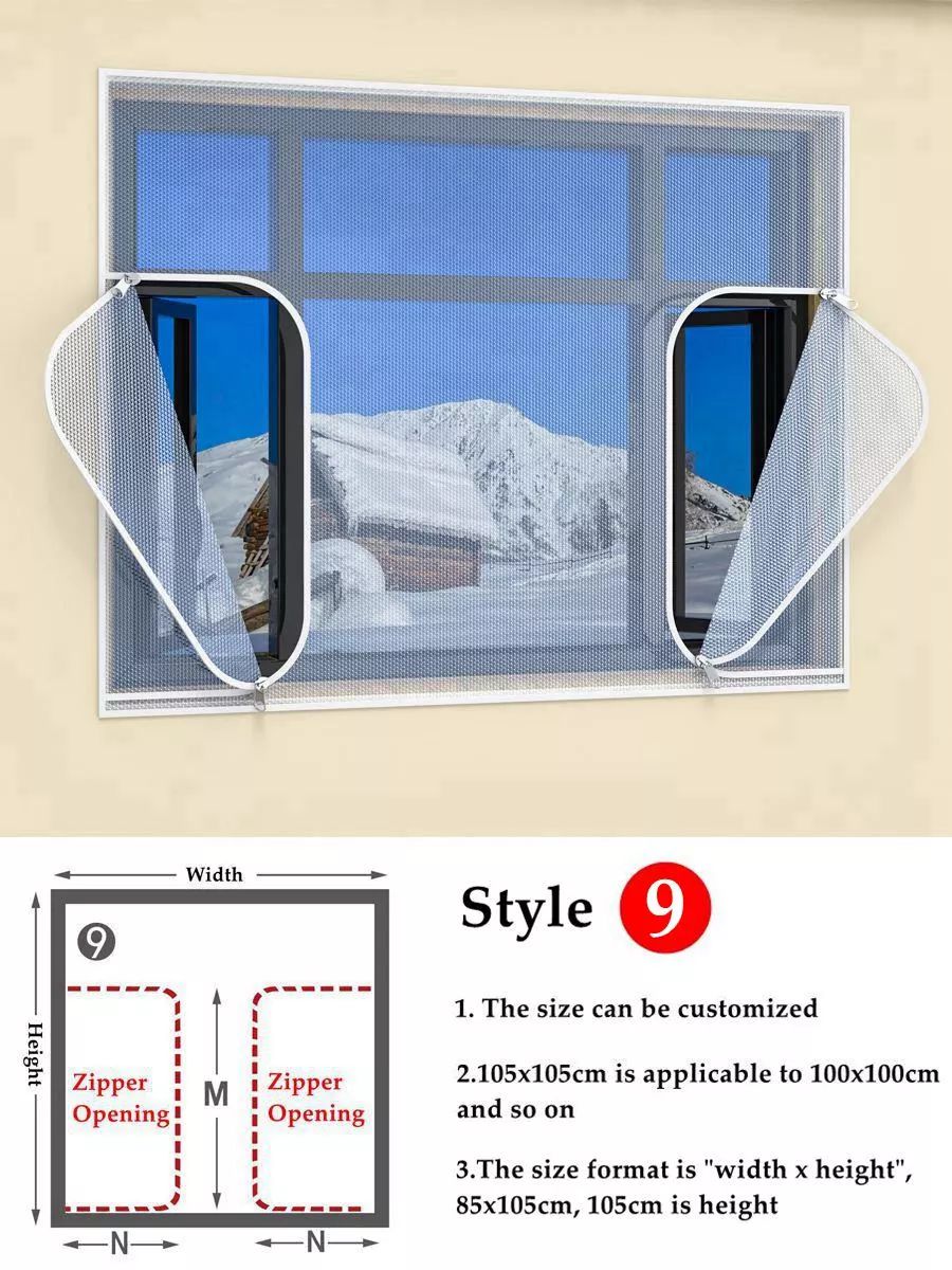 Insulating Window Film Kit – Dual-Layer Thermal Draft Stopper with Adhesive Zipper
