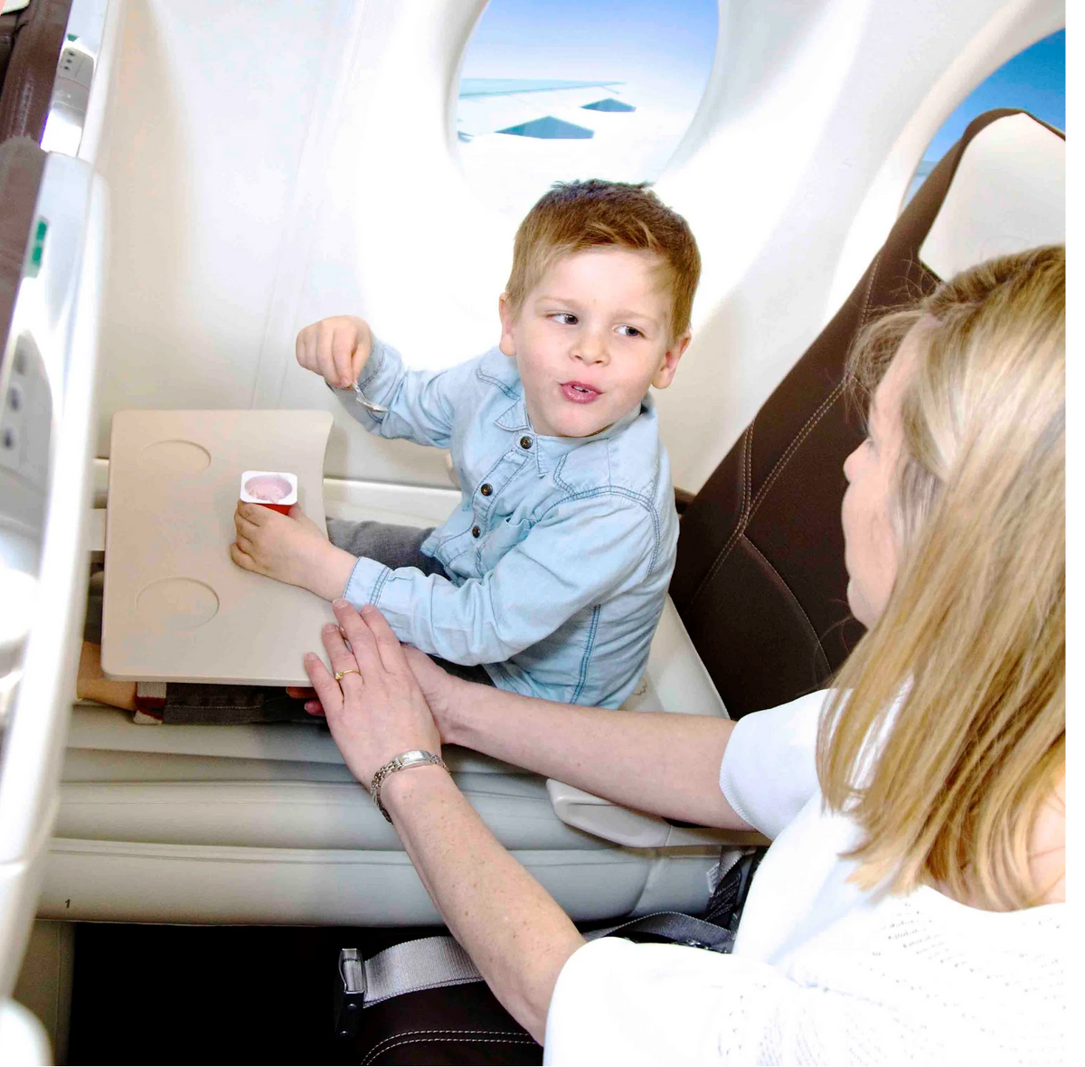 Aufblasbares Flugzeug-Reisekissen für Kinder, PVC-Fußstütze, Schlafunterlage für Kleinkinder, 89 x 46 cm, Handgepäck für Familienurlaub und Langstreckenflüge, Komfort | Thomler