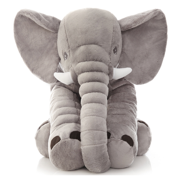 Plüschelefant-Kissen für Babys & Kleinkinder – Weiches Kuschelkissen für Mittagsschlaf, Spielzeit & Deko