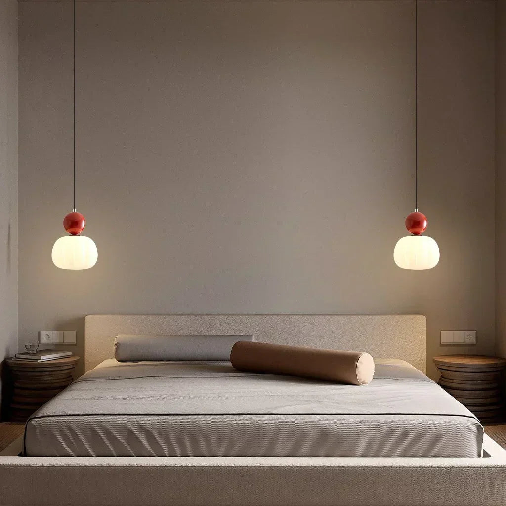 Kugelförmige Hängeleuchte, 16 cm (6,3 Zoll), beiger PMMA-Schirm für Kücheninsel, Esszimmer, Decken-Akzentleuchte, moderne Globus-Deckenlampe aus Metall | Thomler