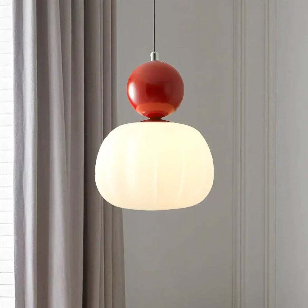 Kugelförmige Hängeleuchte, 16 cm (6,3 Zoll), beiger PMMA-Schirm für Kücheninsel, Esszimmer, Decken-Akzentleuchte, moderne Globus-Deckenlampe aus Metall | Thomler
