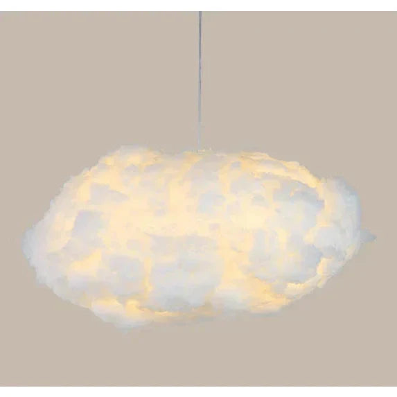 Lámpara colgante de nube esponjosa de 16 pulgadas, luz de techo de algodón blanco para habitación infantil, guardería o dormitorio, lámpara LED de techo con luz suave y cálida | Thomler