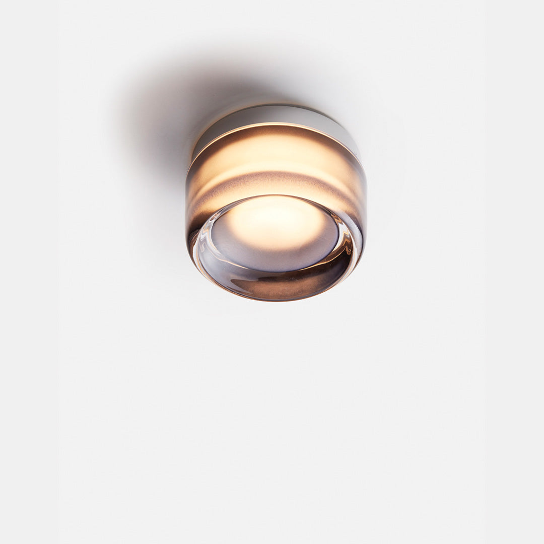 Compact LED Accent Sconce 5.3 Inch Amber Acrylic Aluminum Fixture for Bedroom Hallway Living Room Dual Wall Ceiling Mount | Thomler