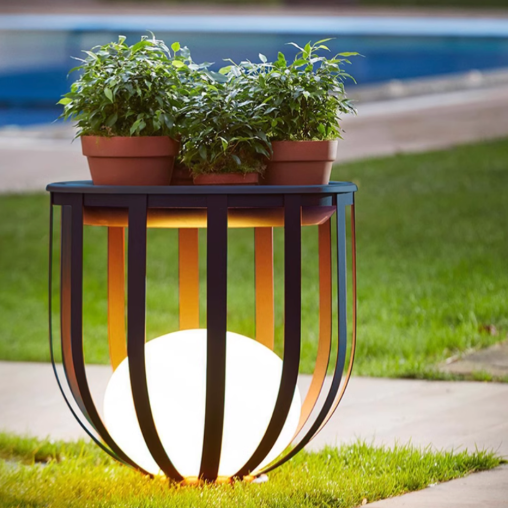 Solar tuinverlichting op een staak met bloemdesign voor paden en terrassen, 56 cm of 94 cm aluminium led-accentverlichting voor tuinlandschap, buitenloopbrug | Thomler