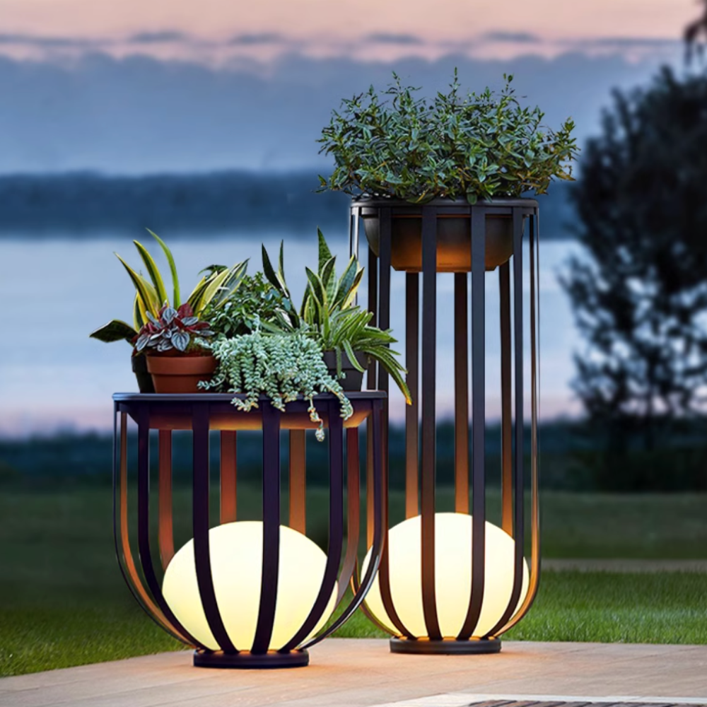 Solar Garden Stake Light with Flower Design for Pathways & Patios 22 in or 37 in Aluminum LED Accent for Yard Landscaping Outdoor Walkway Li | Thomler