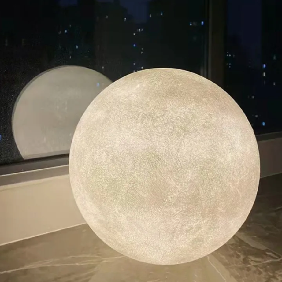 Kugelförmige Stehlampe mit dimmbarer LED | Moderne Akzentbeleuchtung für Schlaf- und Wohnzimmer | Mit Netzstecker | Dimmbares Stimmungslicht