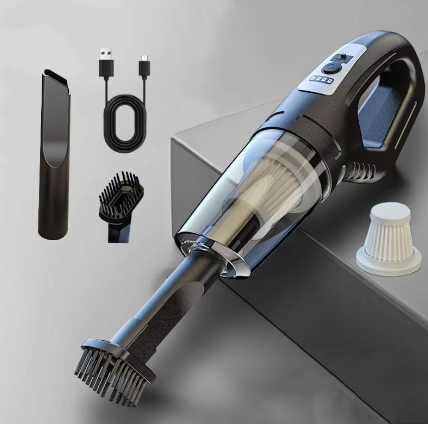 Draagbare oplaadbare kruimeldief 120W ministofzuiger voor auto-interieur, bekleding, dierenharen, kruimels, bureaublad, keuken, snelle reiniging, lichtgewicht | Thomler