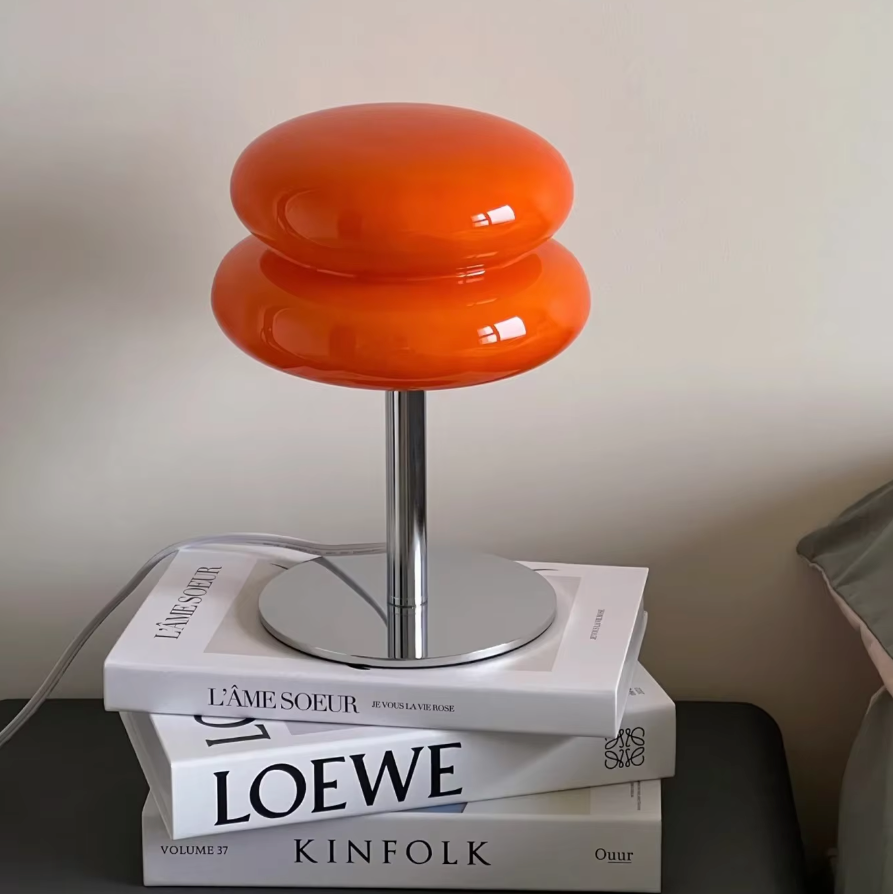 USB Powered Touch Control Desk Lamp with 3 Light Modes Glass Shade 11 inch Height for Nightstand Office Workspace Soft Glow Accent Lighting | Thomler