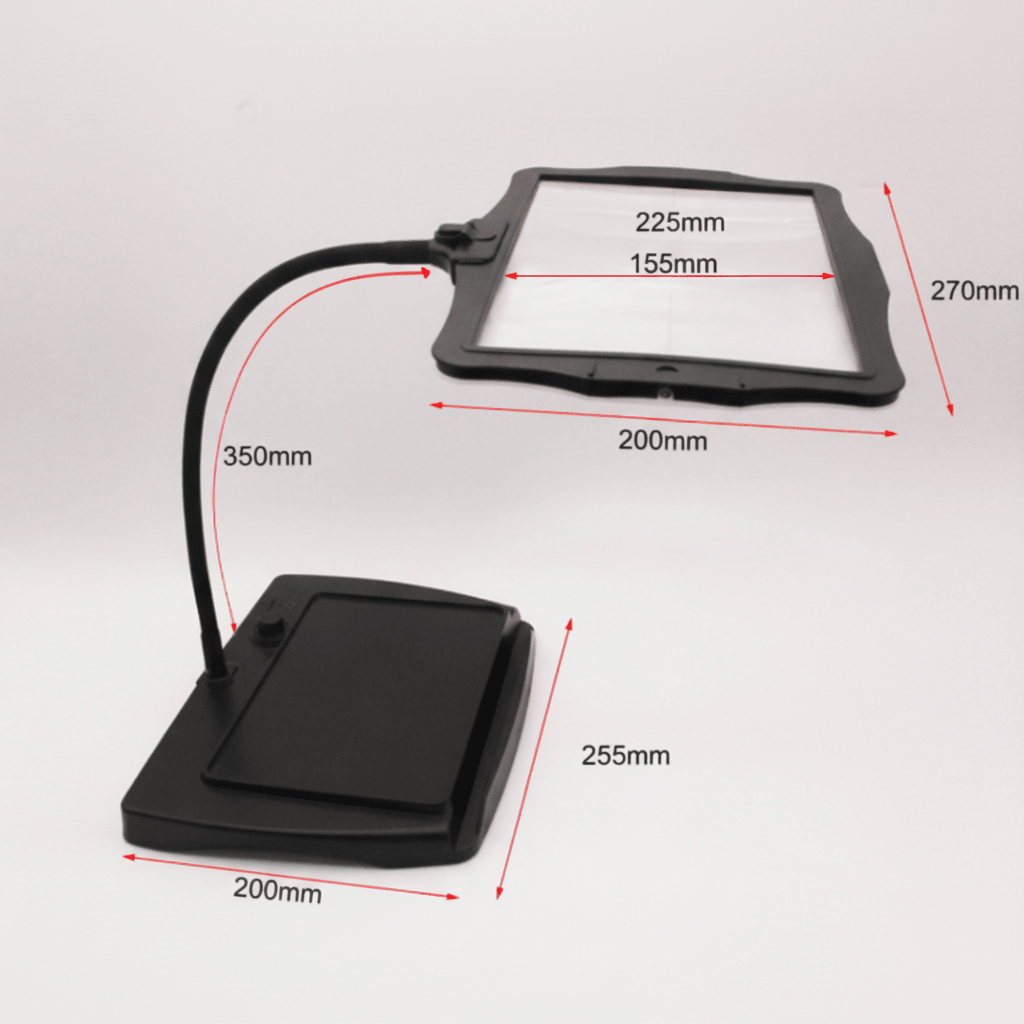 LED Task Light with 3X Magnifier and Adjustable Gooseneck Arm for Close-Up Work, Hobbies, Small Text, Electronics Repair, and Sewing Project | Thomler