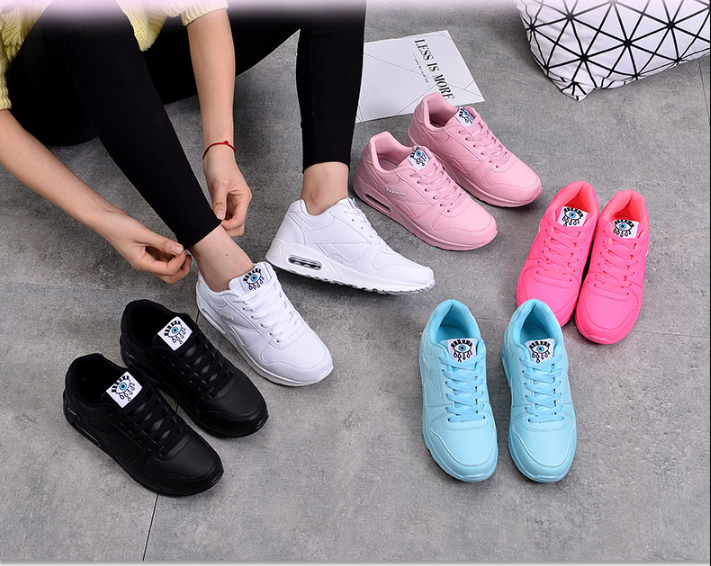 Women's Cushioned Athletic Sneakers – Lightweight Breathable Running Shoes with Air Sole & Anti-Slip Grip for Walking, Gym, Jogging