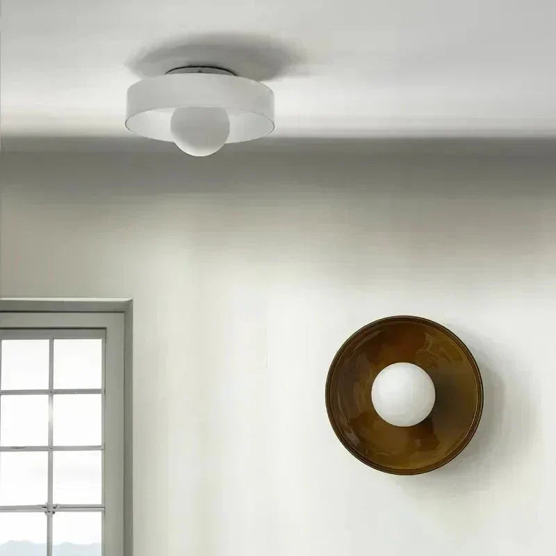 Glass Ceiling Light Fixture with Nordic-Inspired Design – Soft Ambient Lighting for Bedroom, Kitchen, Living Room & Hallway