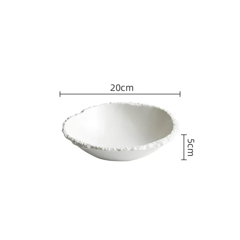 Handcrafted Stoneware Dinner Bowl 9.8 Inches Wide for Family Meals, Pasta, Soup & Sides | Farmhouse Kitchen Tableware for Everyday Use | Thomler