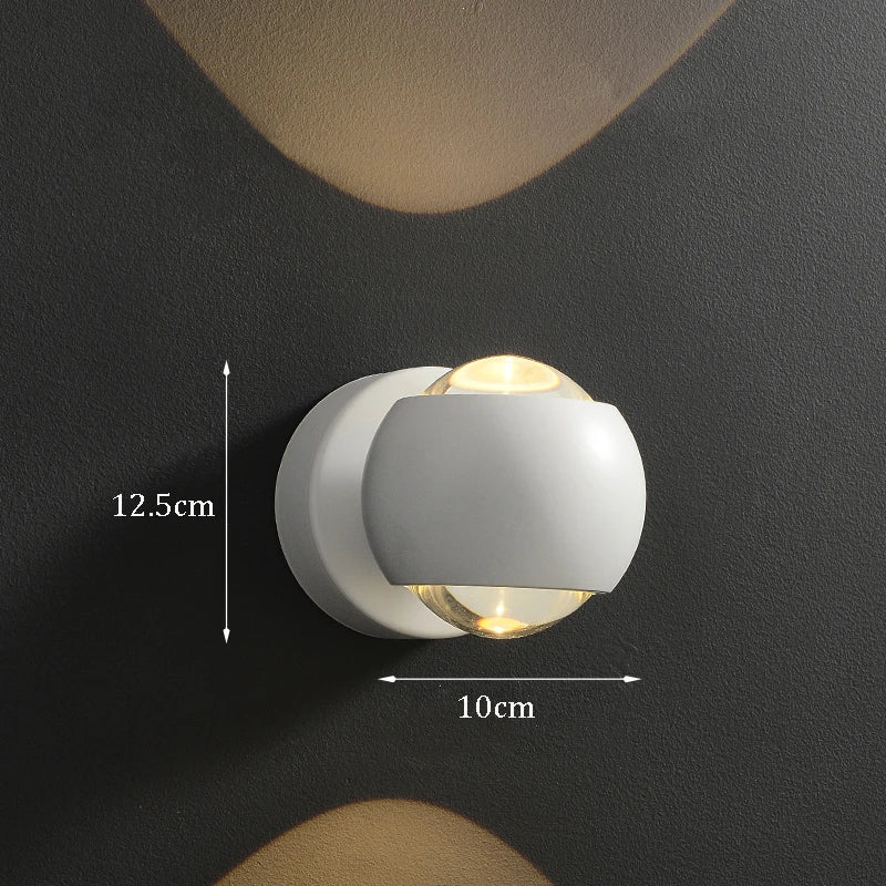 Hedendaagse koperen led-wandlamp, up-down licht voor hal, gang, slaapkamer, badkamer, goud, zwart, chroom | Thomler