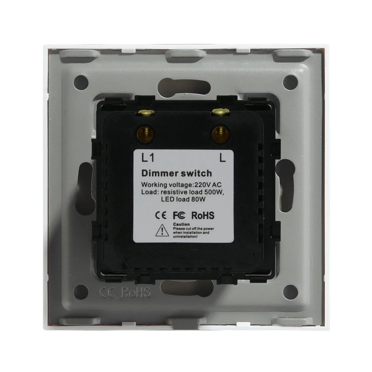 Rotary Light Dimmer Switch 3.4 in Glass Panel Touch Control LED Compatible for Bedroom Living Room Dining Room Home Wall Mount | Thomler