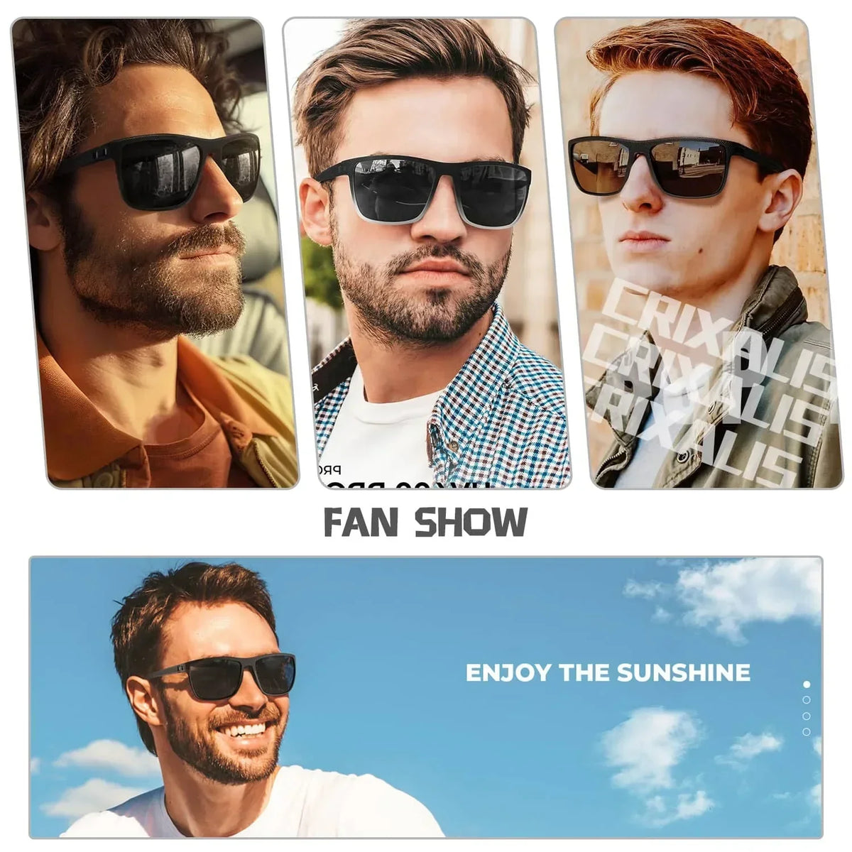 Polarized Sunglasses 3-Piece Set for Men & Women Outdoor Sports Driving UV400 Protection Lightweight Frames | Thomler