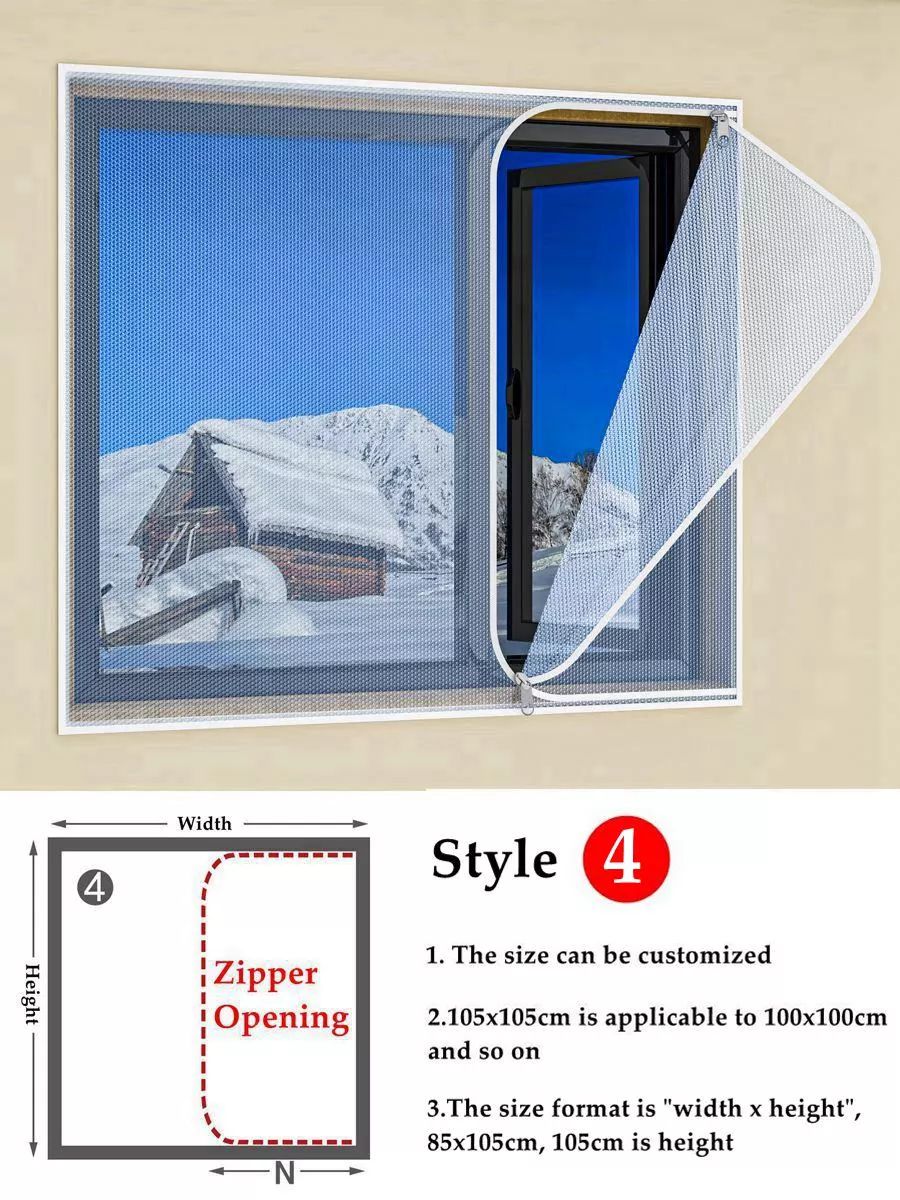 Insulating Window Film Kit – Dual-Layer Thermal Draft Stopper with Adhesive Zipper