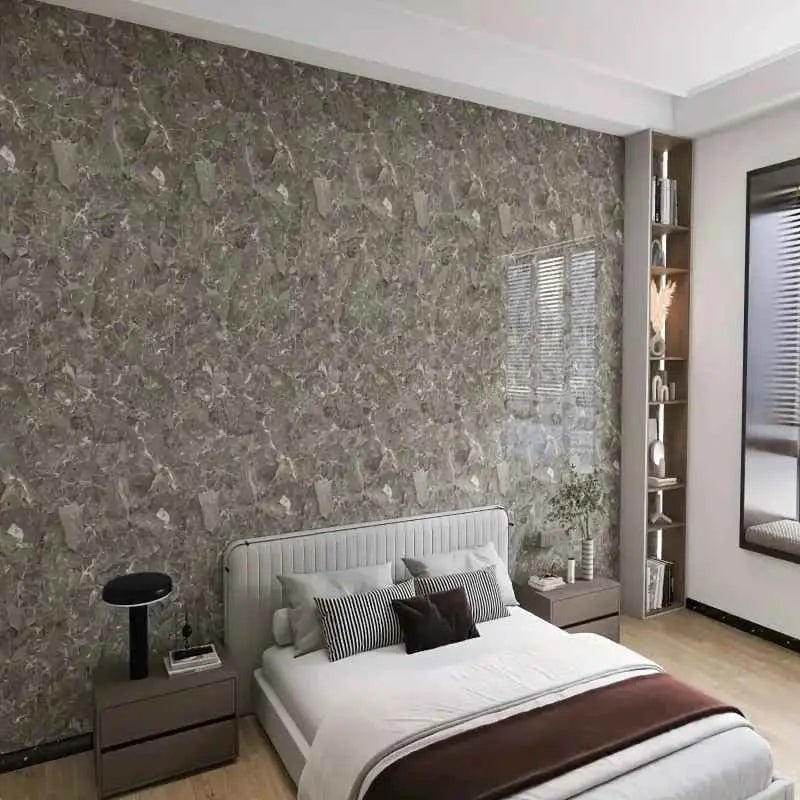Self-Adhesive Vinyl Film Gray Marble Look Peel and Stick Wallpaper Contact Paper for Kitchen Counter Cabinet Furniture 15.7 in × 118 in | Thomler