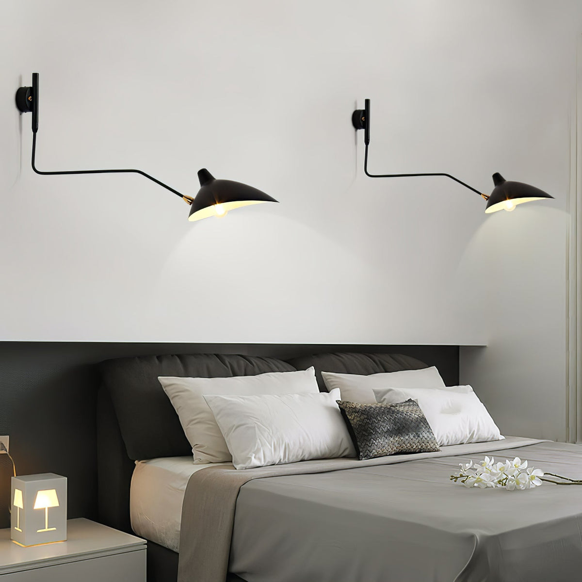 Verstelbare wandlamp met uitschuifbare arm 119-140 cm aluminium led-armatuur voor slaapkamer leeshoek woonkamer hal accentverlichting