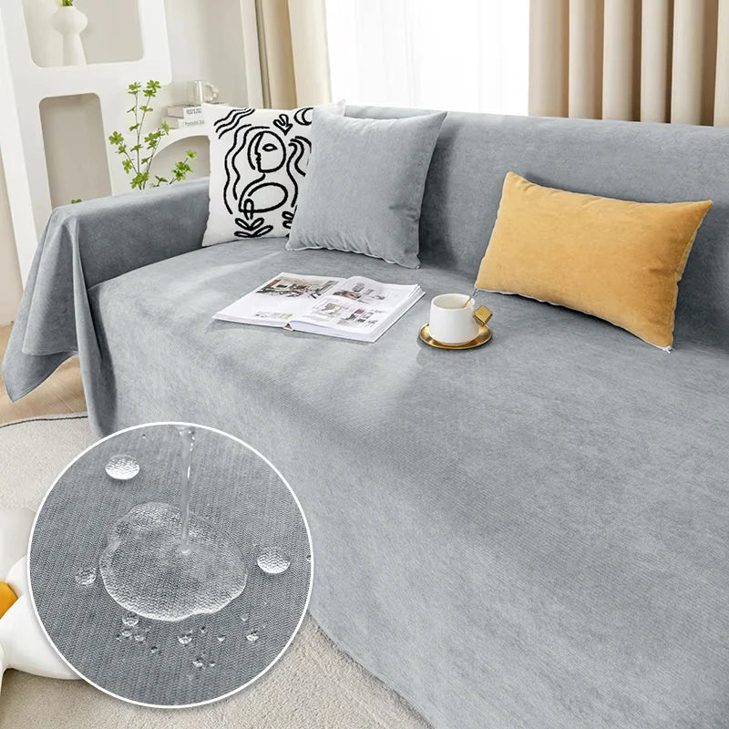 Funda elástica resistente al agua para sofá con borlas: manta multiusos para sofá y cama