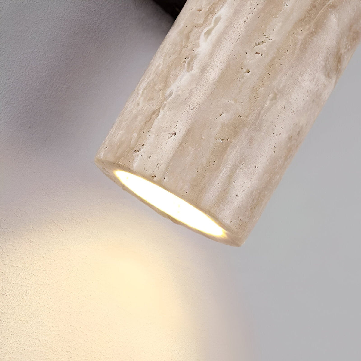 Travertine Stone Sconce Dual-Direction Light 12.6 Inch Vertical Fixture Natural Beige E27 Socket for Bedrooms Hallways Staircases Living Roo | Thomler