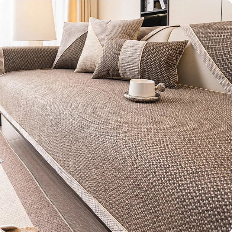 Quilted Non-Slip Sofa Cover with Latex Grip – Mix-and-Match Protection for Couch Seats, Backs & Arms