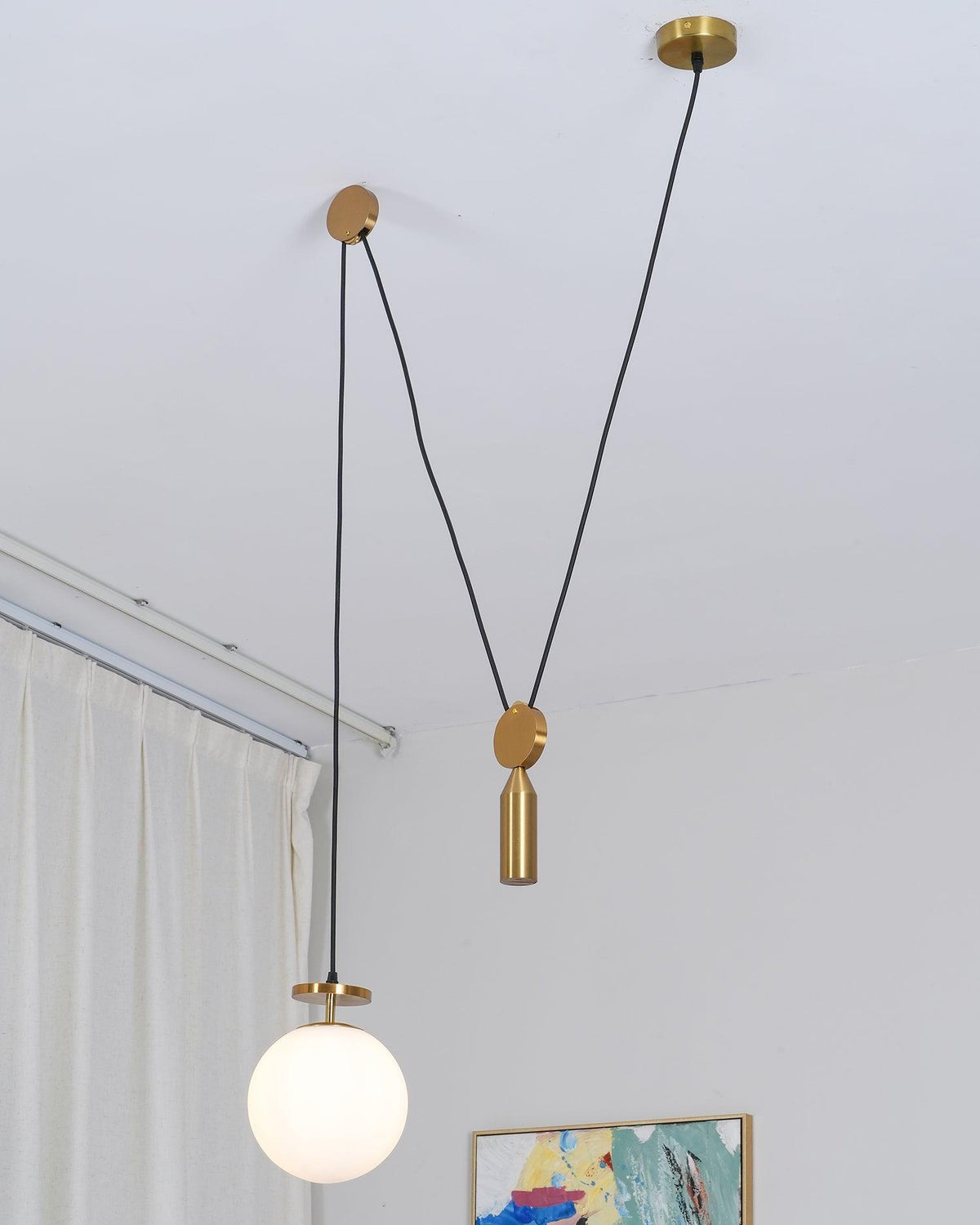 Lámpara de techo escultural modular con secciones ajustables y opciones de acabado personalizadas para comedor, cocina y sala de estar | Thomler