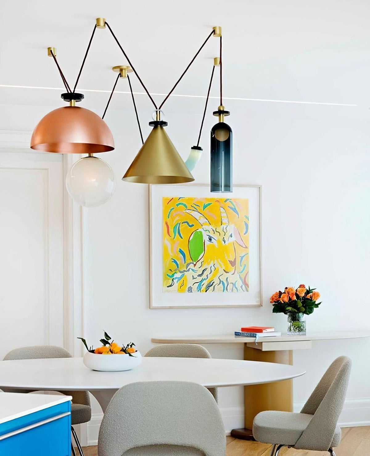 Lámpara de techo escultural modular con secciones ajustables y opciones de acabado personalizadas para comedor, cocina y sala de estar | Thomler